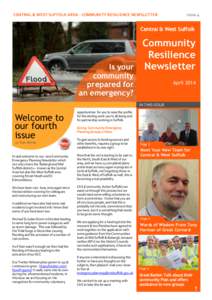 CENTRAL & WEST SUFFOLK AREA - COMMUNITY RESILIENCE NEWSLETTER  Issue 4 Central & West Suffolk