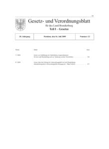 261  Gesetz- und Verordnungsblatt für das Land Brandenburg