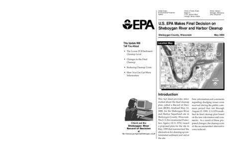 U.S. EPA Makes Final Decision on Sheboygan River and Harbor Cleanup - May 2000