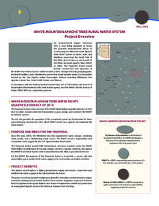 FALL[removed]WHITE MOUNTAIN APACHE TRIBE RURAL WATER SYSTEM Project Overview