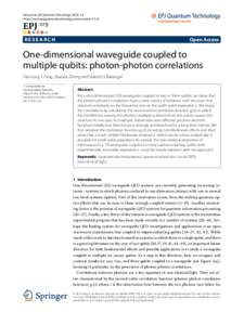 One-dimensional waveguide coupled to multiple qubits: photon-photon correlations