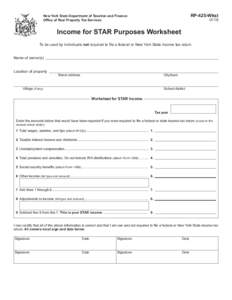 Form RP-425-Wkst:5/12:Income for STAR Purposes Worksheet:rp425wkst