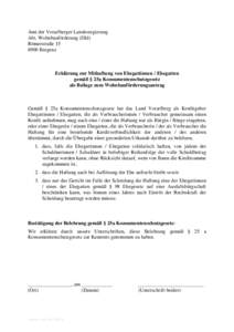 Amt der Vorarlberger Landesregierung Abt. Wohnbauförderung (IIId) Römerstraße[removed]Bregenz  Erklärung zur Mithaftung von Ehegattinnen / Ehegatten