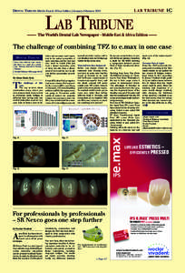 lab tribune  Dental tribune Middle East & Africa Edition | January-February 2015 1C