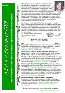 Bushcare Group / Bush regeneration / Onagraceae / Litoria / Epilobium angustifolium / Blue Mountains Tree Frog / Crayfish / Weed control / Senecio madagascariensis / Biology / Agriculture / Food and drink
