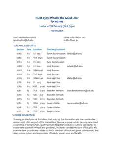   Lecture:	
  T/R	
  Period	
  5	
  (CLB	
  C130)	
   INSTRUCTOR	
     Prof.	
  Nathan	
  Rothschild	
   	
  