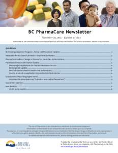 Pharmaceutical sciences / Medical Services Plan of British Columbia / Drugs / Pharmaceuticals policy / Healthcare / Medical prescription / Prescription medication / Pharmacist / Pharmacy / Health / Medicine / Pharmacology