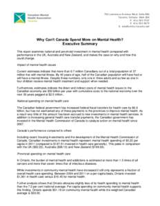 Mental health / Positive psychology / Healthcare in Canada / Mental disorder / Community mental health service / Global Mental Health / Comparison of the health care systems in Canada and the United States / Psychiatry / Medicine / Health