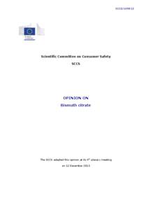 Opinion of the Scientific Committee on Consumer Safety on o-aminophenol (A14)