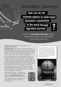 How can we use museum objects to understand Australia’s connections to the world through migration journeys