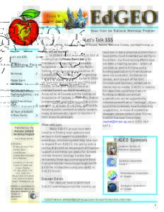 Issue 8 May 2005 News from the National Workshop Program Let’s Talk $$$ P. Jane Wynne, Geological Survey of Canada, Natural Resources Canada, [removed]
