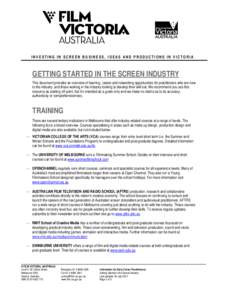 Microsoft Word - Getting Started in the Screen Industry.DOCX