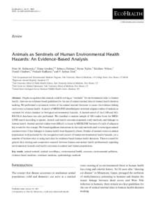 EcoHealth 2, 26–37, 2005 DOI: [removed]s10393[removed] Ó 2005 EcoHealth Journal Consortium  Review