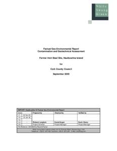 Haulbowline / Munster / Cork Harbour / Cobh / Geotechnical investigation / Cork / Borehole / Ringaskiddy / Cone penetration test / Geography of Ireland / Geography of Europe / Provinces of Ireland