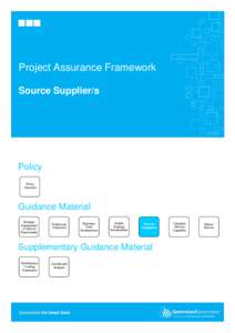 Project Assurance Framework Source Supplier/s Policy Policy Overview