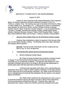 Minutes of the Meeting of the Board Members