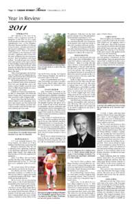 Page 16 • CEDAR STREET  Times • December 23, 2011 Year in Review