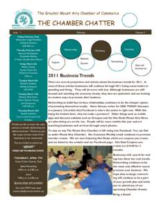 The Greater Mount Airy Chamber of Commerce  THE CHAMBER CHATTER Issue 1  February