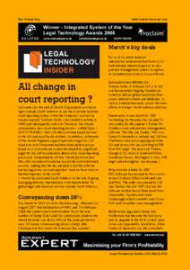 The Orange Rag  www.legaltechnology.com March’s big deals Farrer & Co select Aderant