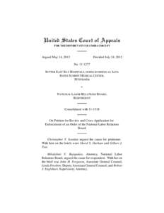 United States Court of Appeals FOR THE DISTRICT OF COLUMBIA CIRCUIT Argued May 14, 2012  Decided July 24, 2012