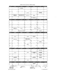 2008 LEGISLATIVE TIMETABLE  ,