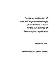 Microsoft Word - Review of PillCam Application_circ251007_final w recommendation.doc