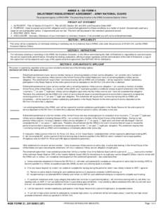 ANNEX A - DD FORM 4 ENLISTMENT/REENLISTMENT AGREEMENT - ARMY NATIONAL GUARD The proponent agency is ARNG-HRH. The prescribing directive is the ARNG Accessions Options Criteria. PRIVACY ACT STATEMENT 1. AUTHORITY: Title 1