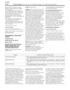 8774  Federal Register / Vol. 64, No[removed]Tuesday, February 23, [removed]Proposed Rules Branch, Risk Assessment Division. Subject: Ecological Hazard of MIBK.