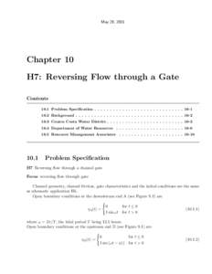 May 29, 2001  Chapter 10 H7: Reversing Flow through a Gate Contents 10.1 Problem Specification . . . . . . . . . . . . . . . . . . . . . . . . . . . . . 10-1