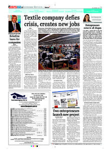 DN ECONOMIC R EVIEW / Sectors* Monday AGRIBUSINESS Tuesday ENERGY DEVELOPMENT