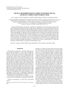 Int. J. Plant Sci):751–. ! 2006 by The University of Chicago. All rights reserved$15.00 USE OF A NETWORKED DIGITAL CAMERA TO ESTIMATE NET CO2 UPTAKE OF A DESICCATION-TOLERANT 