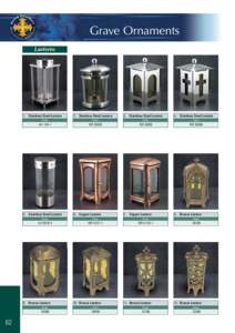 Grave Ornaments Lanterns 1. Stainless Steel Lantern  3. Stainless Steel Lantern