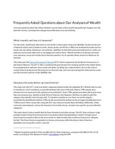 Wealth / Finance / Race in the United States / Economic inequality in the United States