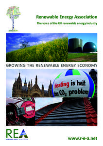 Renewable Energy Association The voice of the UK renewable energy industry GROWING THE RENEWABLE ENERGY ECONOMY  www.r-e-a.net