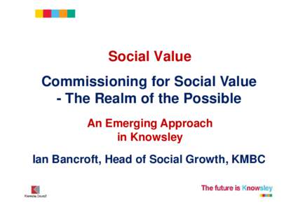 Economics / Knowsley / Social economy / Social enterprise