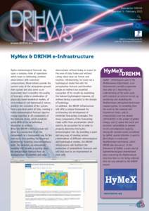 Newsletter DRIHM Number 3 - February 2013 DRIHM is co-funded by the EC under the 7th Framework Programme