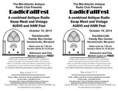 The Mid-Atlantic Antique Radio Club Presents The Mid-Atlantic Antique Radio Club Presents