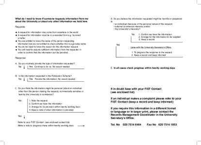 What do I need to know if someone requests information from me about the University or about any other information we hold here. Requests = A request for information may come from anywhere in the world. = A request for i