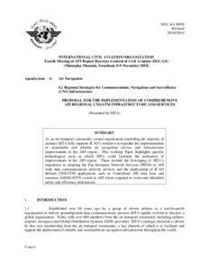 DGCA/4-WP/8 Revised[removed]INTERNATIONAL CIVIL AVIATION ORGANIZATION Fourth Meeting of AFI Region Directors General of Civil Aviation (DGCA/4)