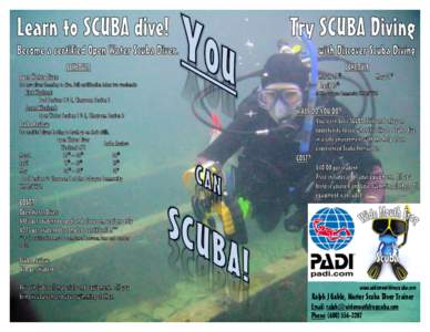 www.widemouthfrogscuba.com  Ralph J Gable, Master Scuba Diver Trainer Email: [removed] Phone: ([removed]