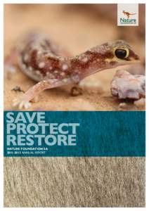 SAVE PROTECT RESTORE NATURE FOUNDATION SAANNUAL REPORT