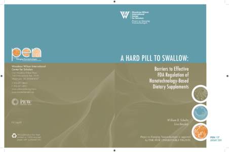 Project on Emerging Nanotechnologies a hard pill to swallow: Woodrow Wilson International Center for Scholars
