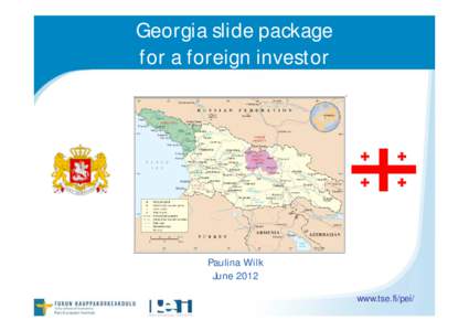 Georgia slide package for a foreign investor Paulina Wilk June 2012 www.tse.fi/pei/