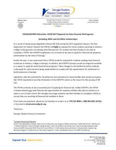 Georgia Student Finance Commission Georgia Student Finance Authority Georgia Higher Education Assistance Corporation GAcollege411  Nathan Deal