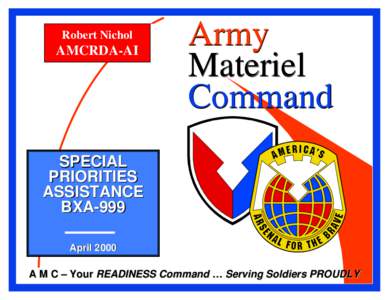 Robert Nichol  AMCRDA-AI Army Materiel