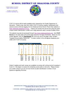 Education in the United States / Education in Florida / Florida Comprehensive Assessment Test / Florida / Florida Department of Education / Okaloosa County /  Florida