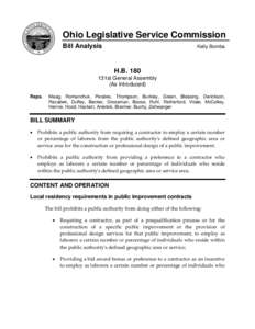 Ohio Legislative Service Commission Bill Analysis Kelly Bomba  H.B. 180