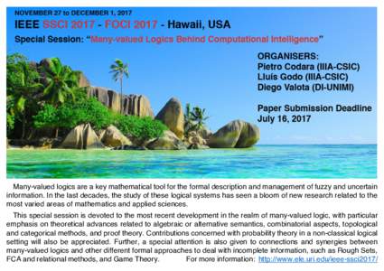    	
  	
   Many-valued logics are a key mathematical tool for the formal description and management of fuzzy and uncertain information. In the last decades, the study of these logical systems has seen a bloom of new 