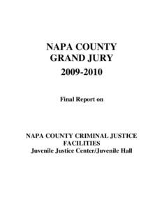 NAPA COUNTY CRIMINAL JUSTICE FACILITIES: