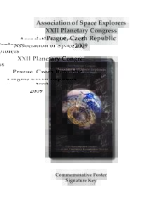Association of Space Explorers XXII Planetary Congress Prague, Czech RepublicCommemorative Poster